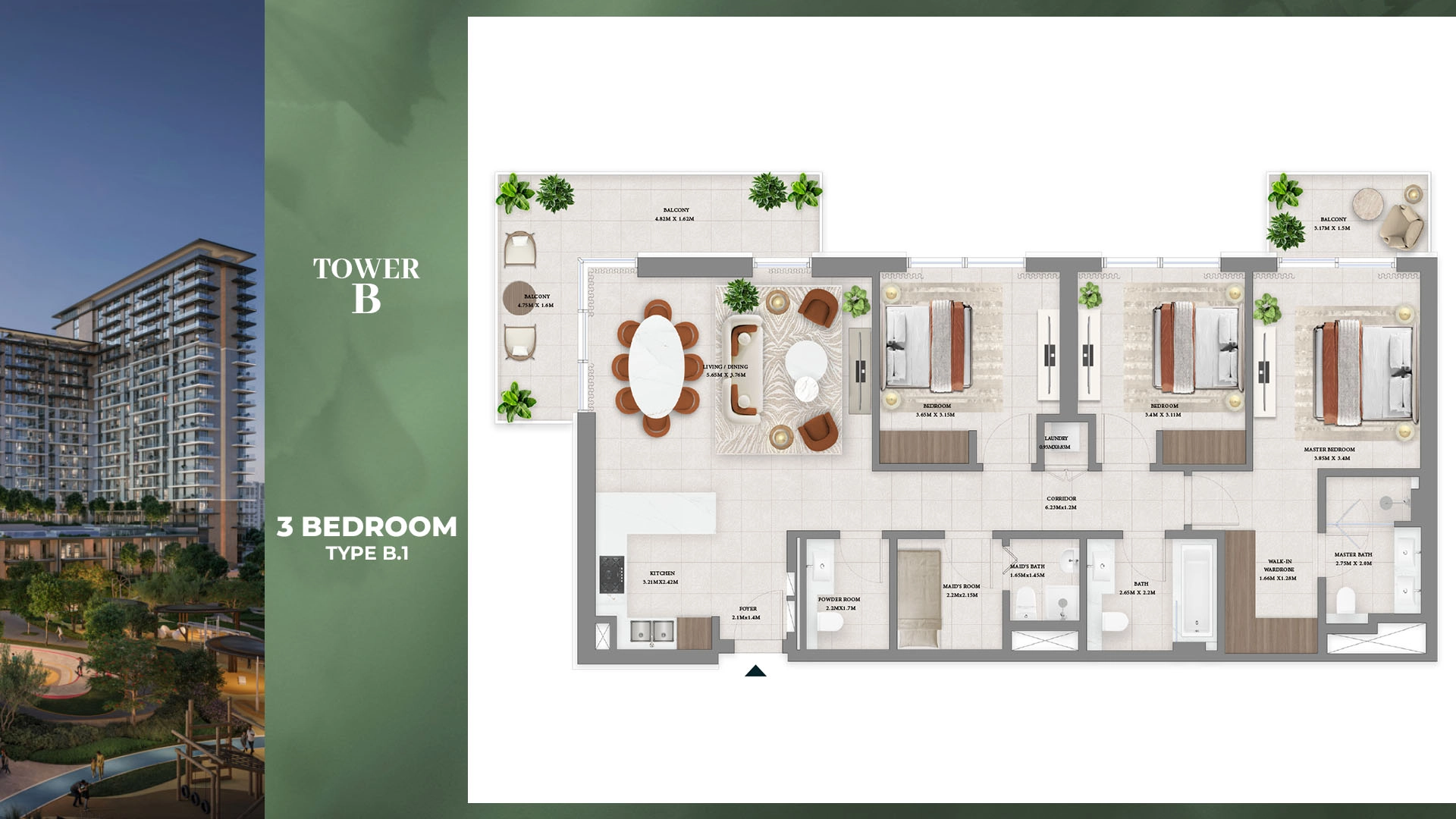 3 BR - Type B